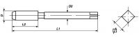 VO-23014 Метчик машинно-ручной левый UNC 1/4" x 20 LH комплектный VOLKEL
